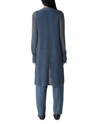 Eileen Fisher Linen Cotton Cord Long Cardigan Sweater
