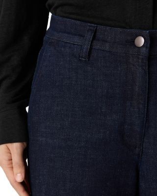 Eileen Fisher Cotton Stretch Denim Wide Leg Jeans