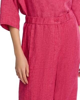 Eileen Fisher Linen Wide Ankle Pants