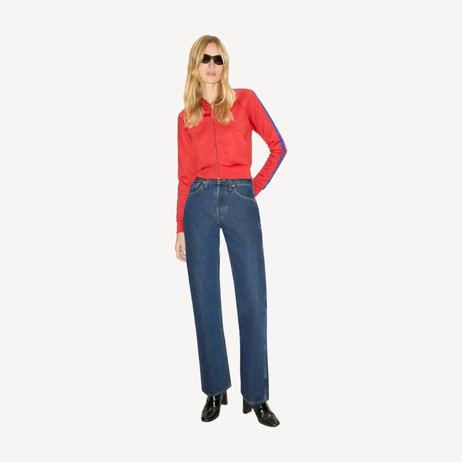 Sunland Track Jacket - Crimson Cobalt