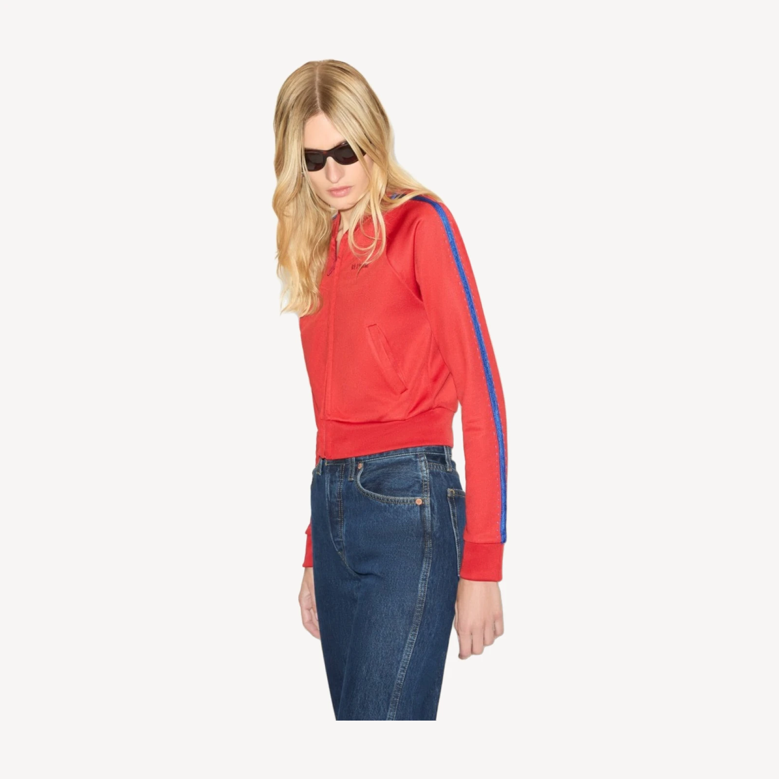 Sunland Track Jacket - Crimson Cobalt