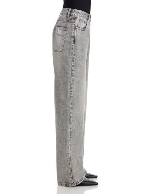 Steve Madden Zo High Rise Straight Jeans in Silver