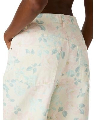 Steve Madden Sydnee High Rise Wide Leg Jeans in Peach Beige
