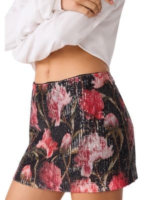 Steve Madden Tiffanie Floral Sequin Mini Skirt