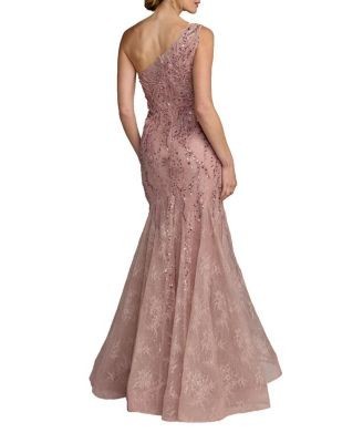 Mac Duggal One Shoulder Embellisehd A Line Dress