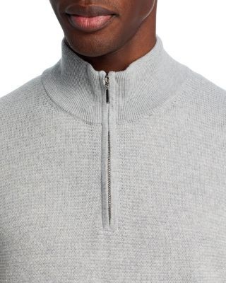 The Men's Store at Bloomingdale's Quarter Zip Mock Neck Sweater - Exclusive