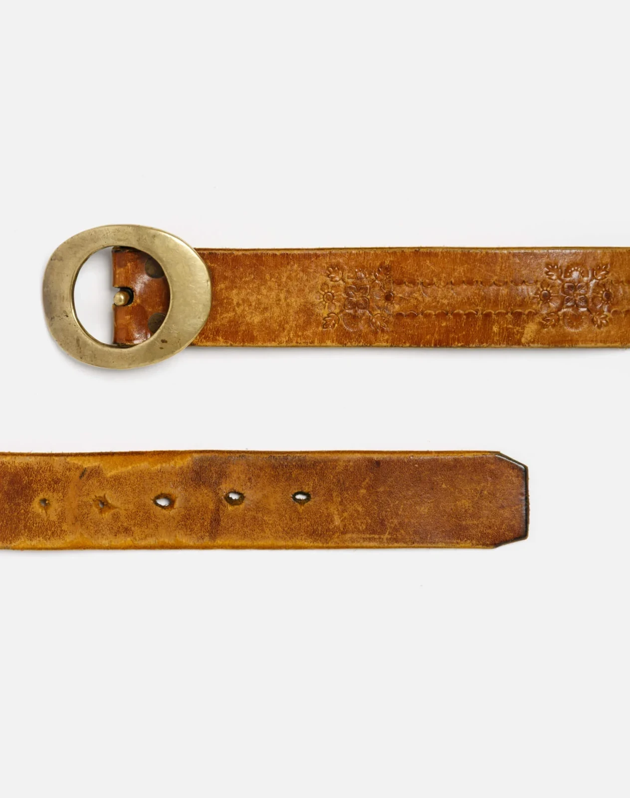 RE/DONE Vintage | 70s Belt with Brass Oval Buckle -#20 | Vintage Belts