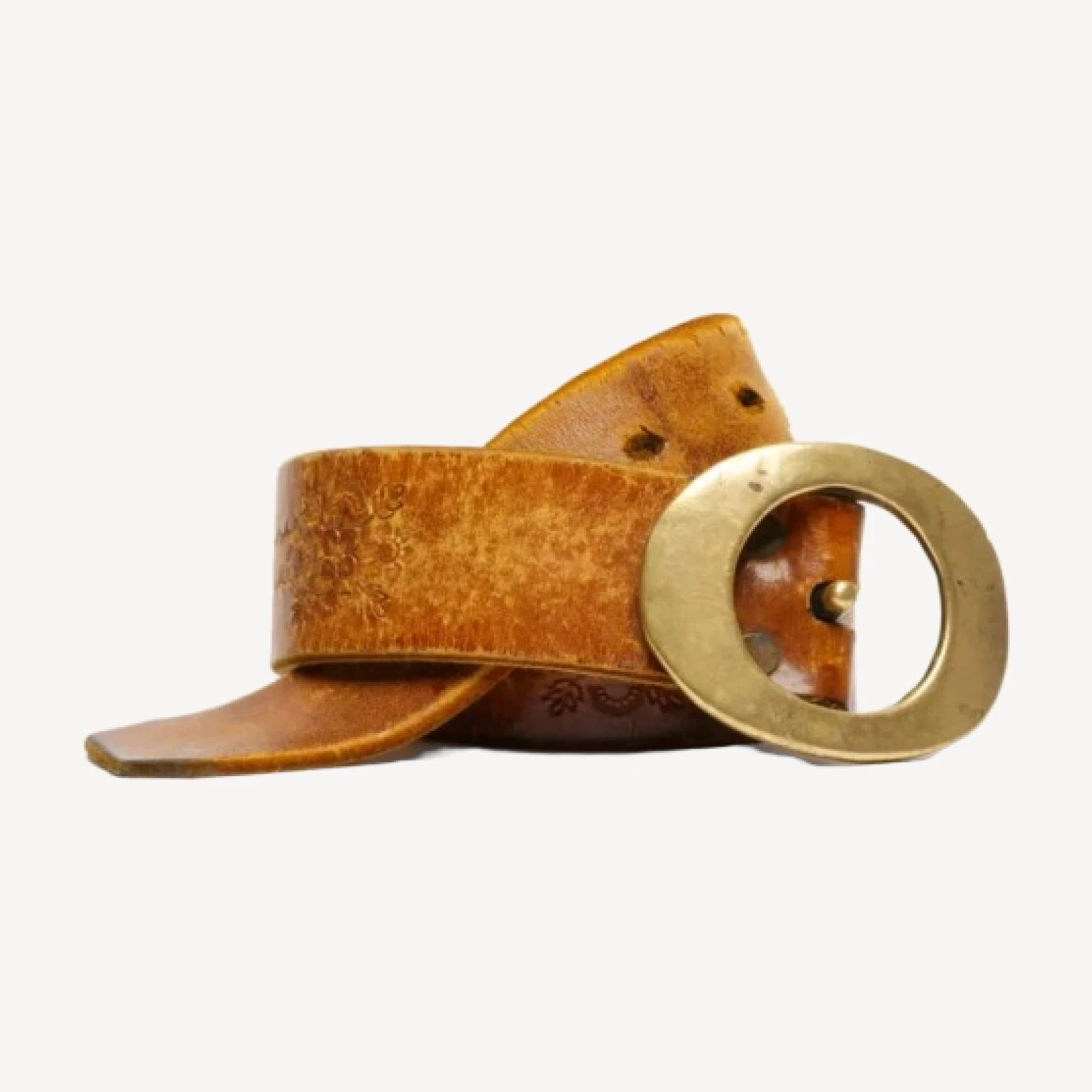 RE/DONE Vintage | 70s Belt with Brass Oval Buckle -#20 | Vintage Belts