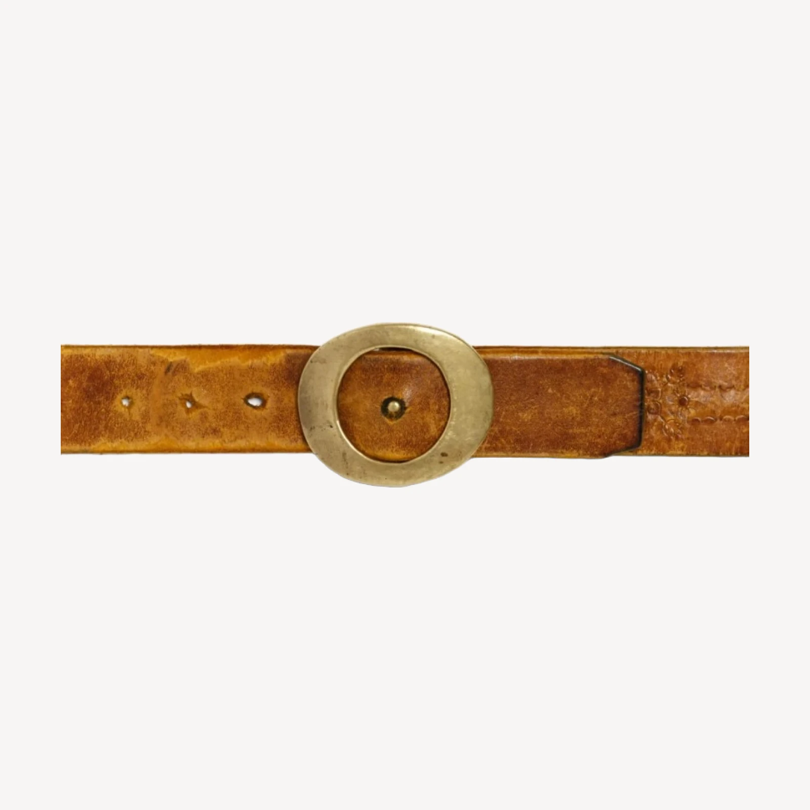 RE/DONE Vintage | 70s Belt with Brass Oval Buckle -#20 | Vintage Belts