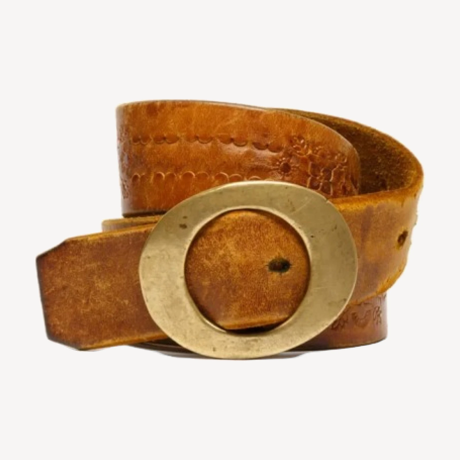 RE/DONE Vintage | 70s Belt with Brass Oval Buckle -#20 | Vintage Belts