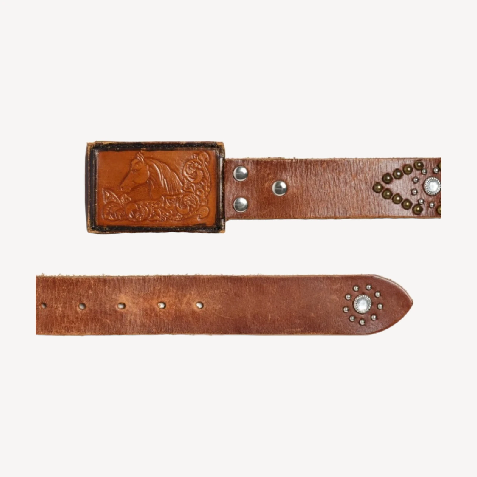 RE/DONE Vintage | 70s Studded Horse Belt -#22 | Vintage Belts