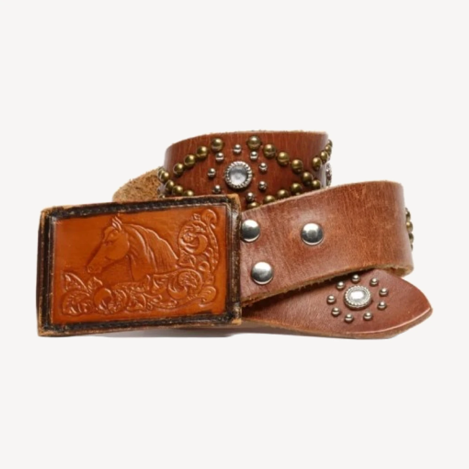 RE/DONE Vintage | 70s Studded Horse Belt -#22 | Vintage Belts