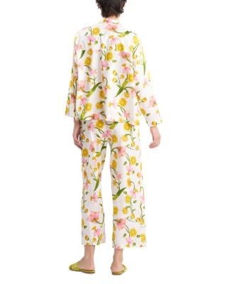 Natori Solene Cotton Sateen Notch Pajama Set