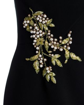 Teri Jon by Rickie Freeman Embellished Cape Dress