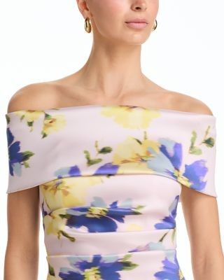 Teri Jon by Rickie Freeman Mikado Print Gown