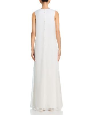 Teri Jon by Rickie Freeman Digital Flower Print Crepe Dress