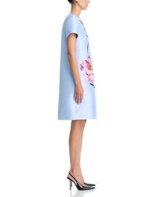 Teri Jon by Rickie Freeman Faille Placement Floral Dress