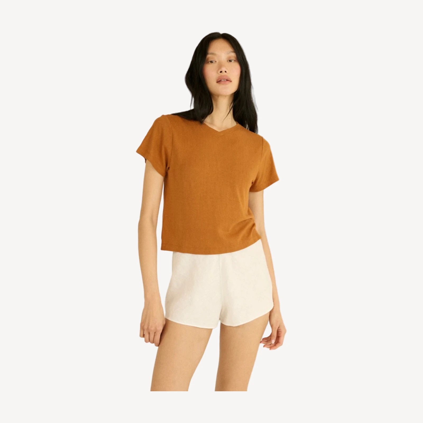 LOREN LINEN SHORT -- SALT