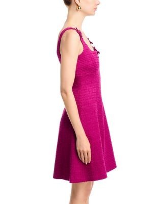 Teri Jon by Rickie Freeman Boucle Floral Applique Dress