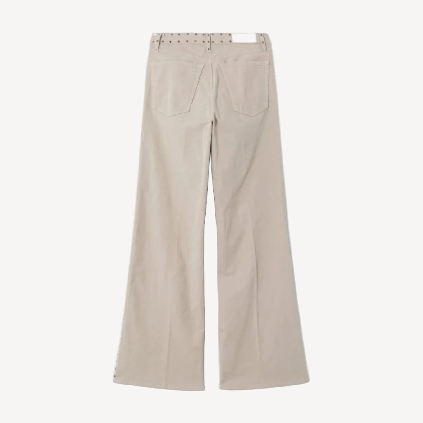 Comfort Stretch Corduroy High Rise Wide Leg - Vintage Pearl Stud