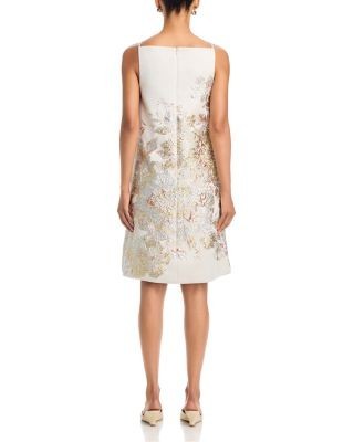 Teri Jon by Rickie Freeman Metallic Jacquard Shift Dress