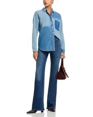 Veronica Beard Dalma Colorblocked Shirt