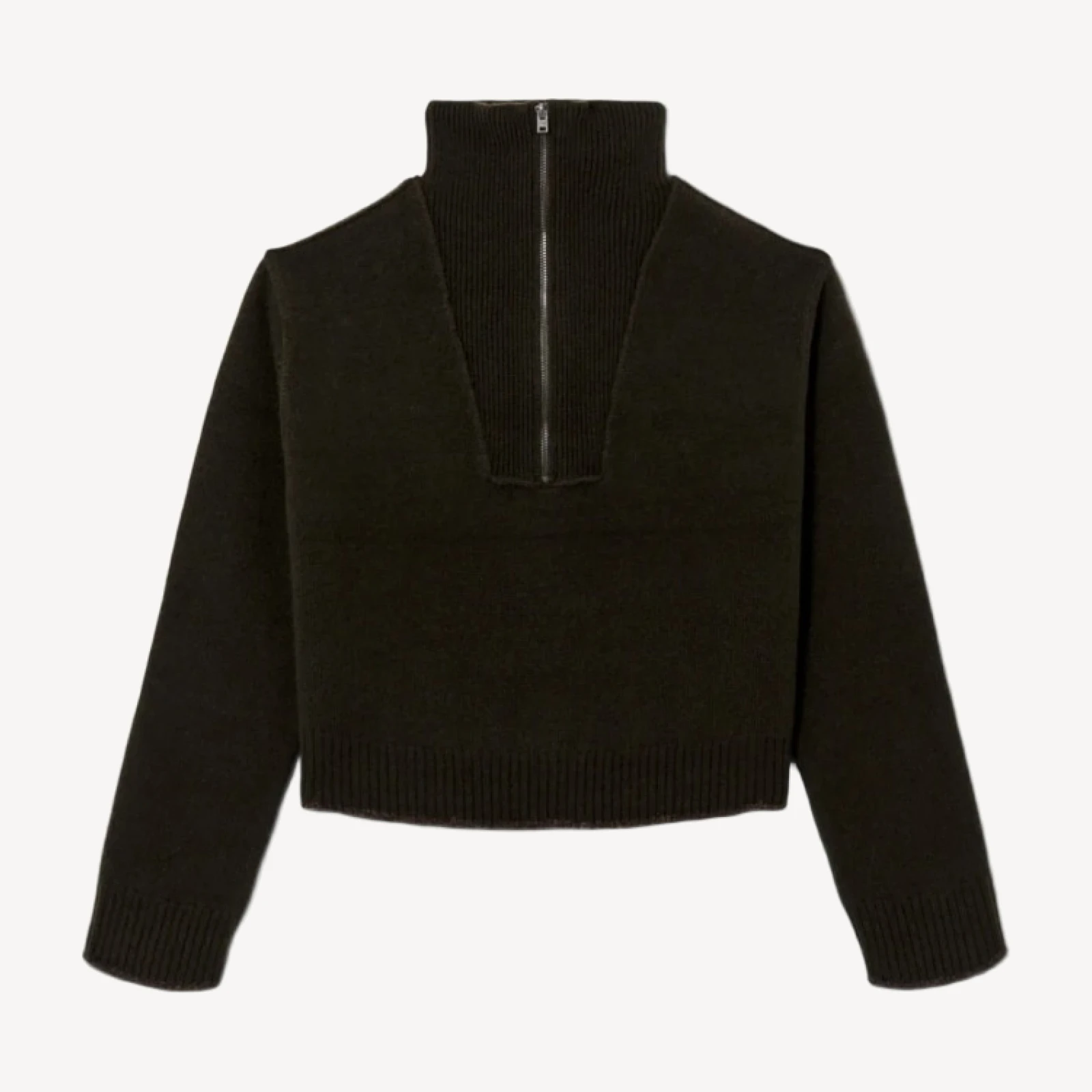 Zip Neck Pullover - Olive Branch