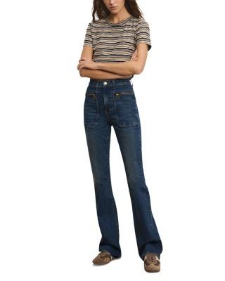 Veronica Beard Beverly High Rise Skinny Fare Leg Jeans in City Lights