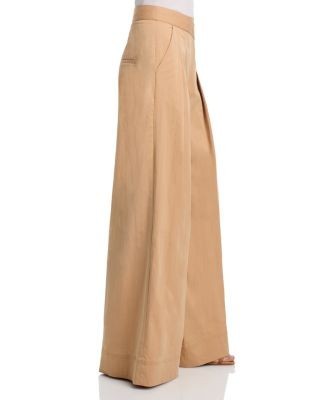 Veronica Beard Heron Pleated Wide Leg Pants