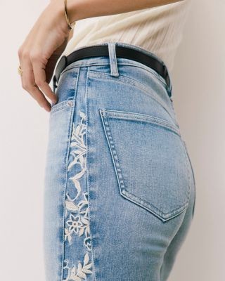 Veronica Beard Joplin High Rise Wide Flare Leg Jeans in Silverwood Moon