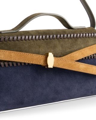 Veronica Beard Dash Suede Clutch Shoulder Bag