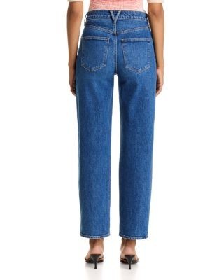 Veronica Beard Harley High Rise Arc Leg Jeans in Bright Blue