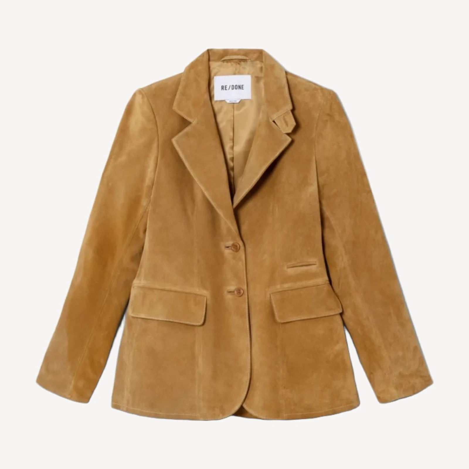 Classic Suede Blazer - Tobacco