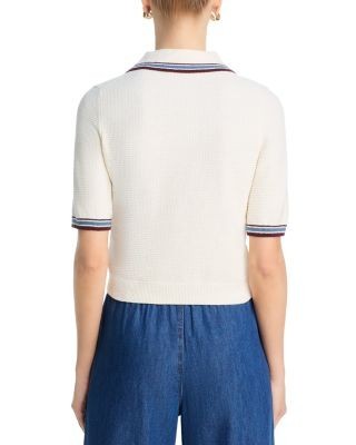 Veronica Beard Quinelle Knit Polo Top