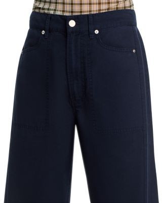 Veronica Beard Sloan High Rise Barrel Leg Jeans in Navy Stone