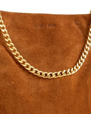 Veronica Beard Slouch Small Suede & Leather Crossbody Bag