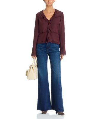 Veronica Beard Loralynn Ruffled Viscose Blouse
