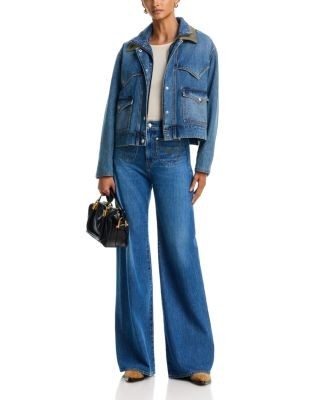 Veronica Beard Wegner Double Collar Denim Jacket