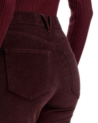Veronica Beard Crosbie Corduroy High Rise Wide Leg Jeans in Espresso