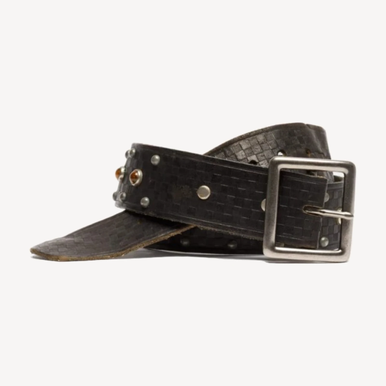 RE/DONE Vintage | 60s Tigers Eye Studded Belt -#18 | Vintage Belts