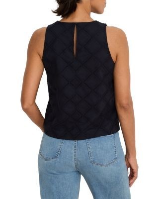 Nic+Zoe Diamond Eyelet Top