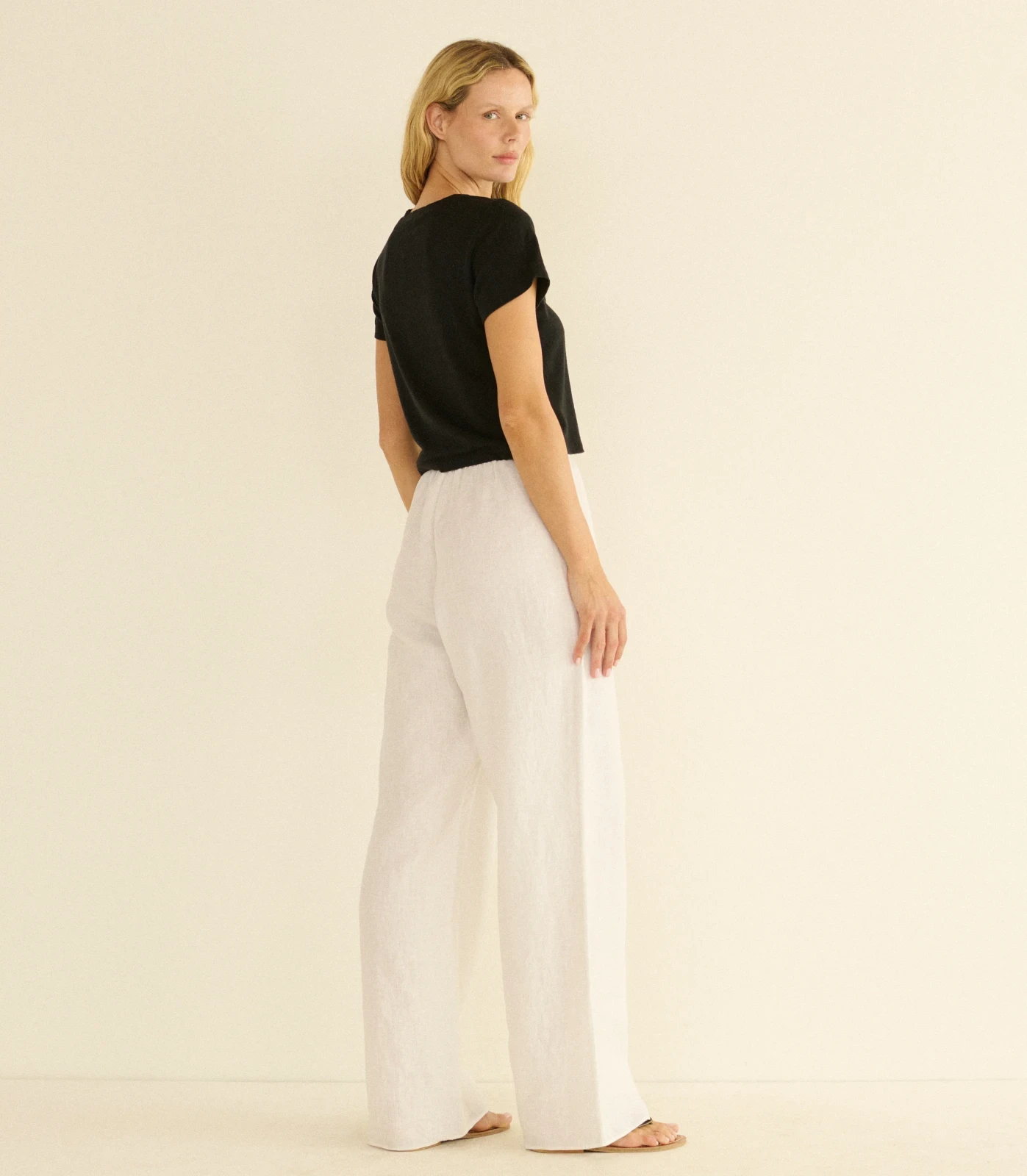 LAVON LINEN PANT -- SALT