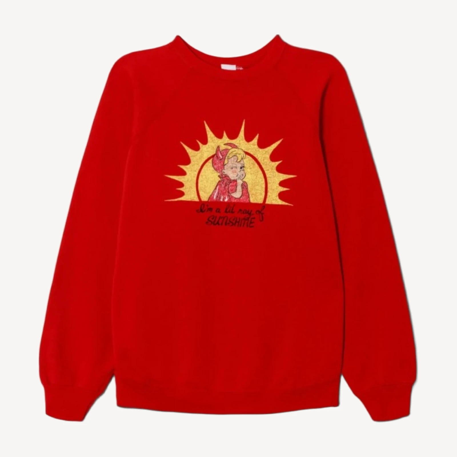 Upcycled "Ray of Sunshine" Sweatshirt - Dark Blue