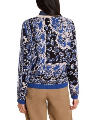 Nic+Zoe Bandana Jacquard Print Sweater