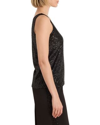 Nic+Zoe Sequin Knit V Neck Tank