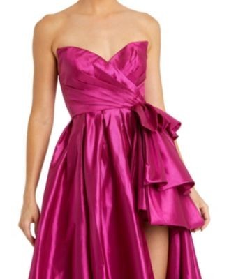 Mac Duggal Strapless Taffeta Gown with Ruffle Detail
