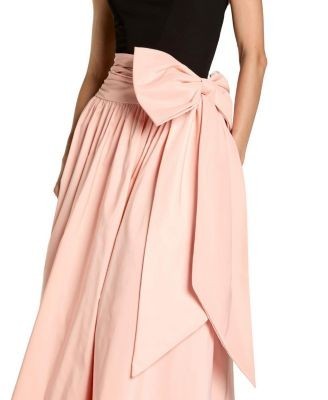 Mac Duggal Crepe and Faille Strapless Gown with Bow Detail