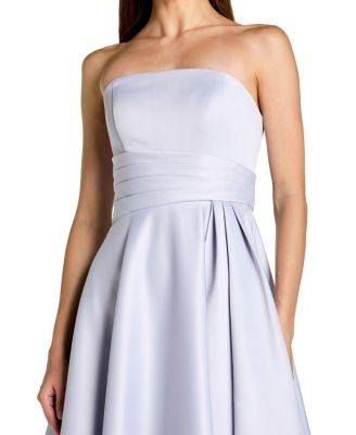 Mac Duggal Satin Strapless A Line Ballgown