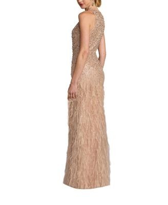 Mac Duggal Sleeveless Embellished Lace Gown