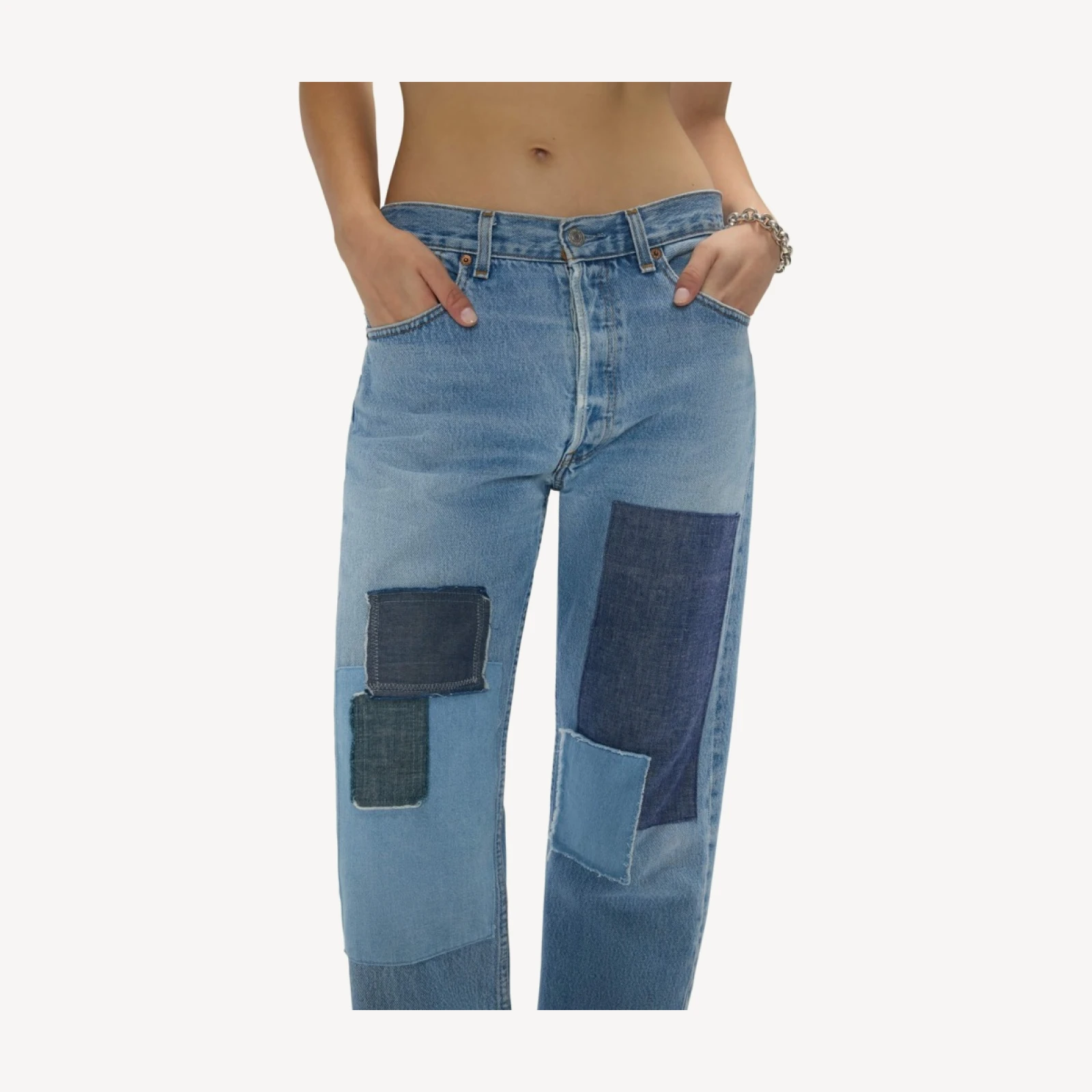 Levi's Patchwork Boyfriend Jean - Assorted Indigos